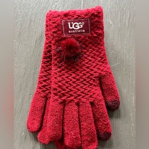 Never worn red Ugg gloves